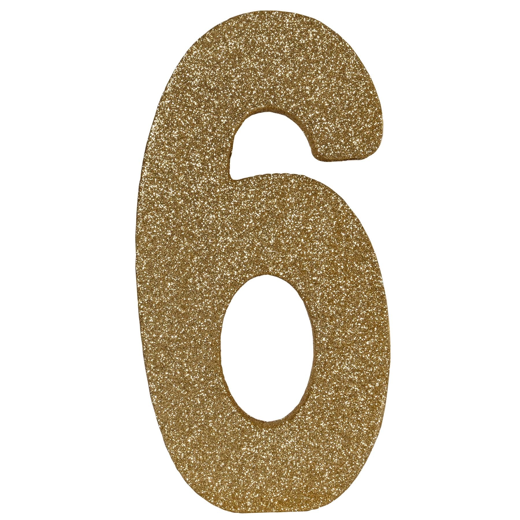 Beistle 3-D Glittered "6" Centerpiece - Birthday-Age Specific | Party Supply