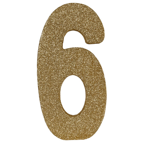 Beistle 3-D Glittered "6" Centerpiece - Birthday-Age Specific | Party Supply