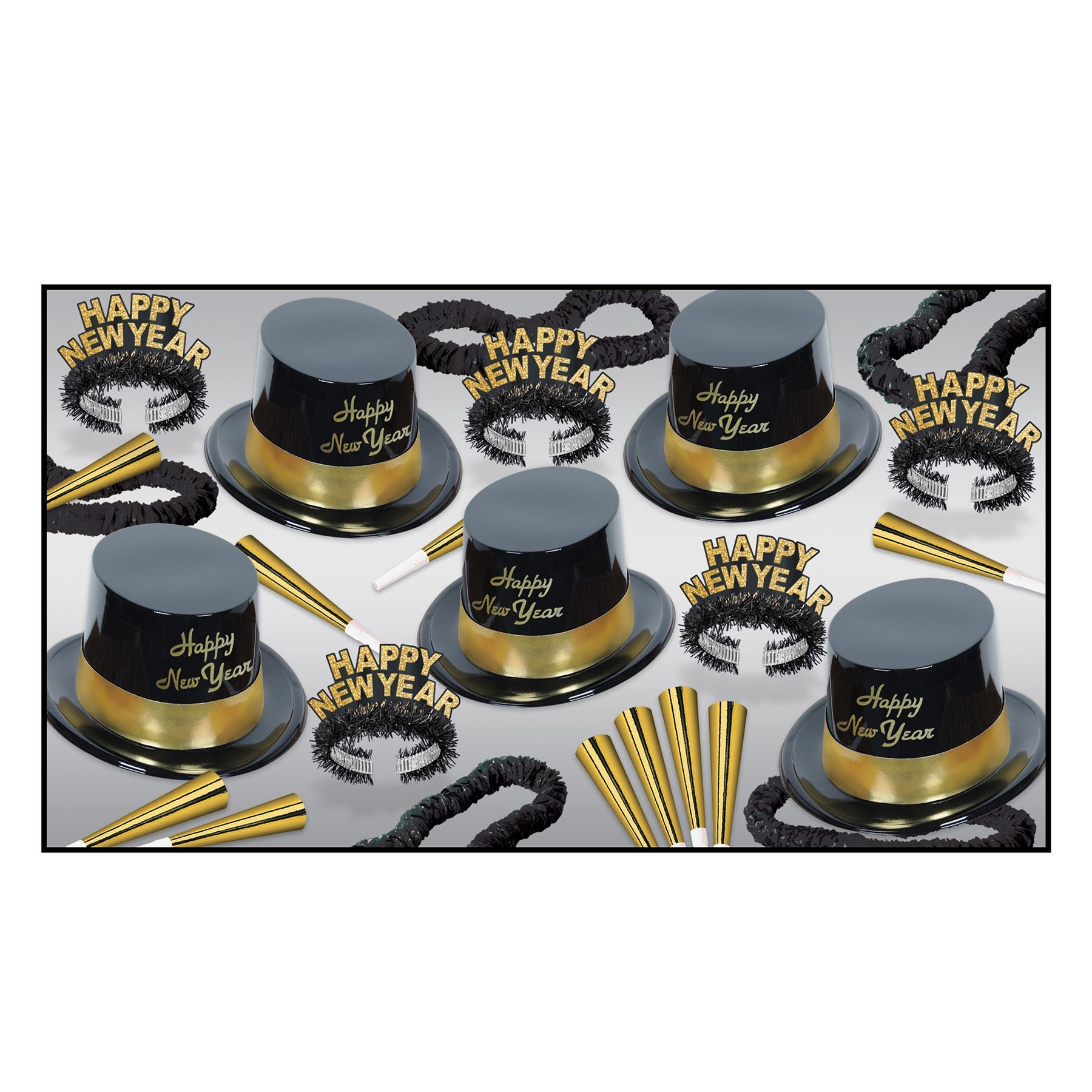 Beistle Gold Legacy Asst for 10 - New Years | Party Supply | Decoration