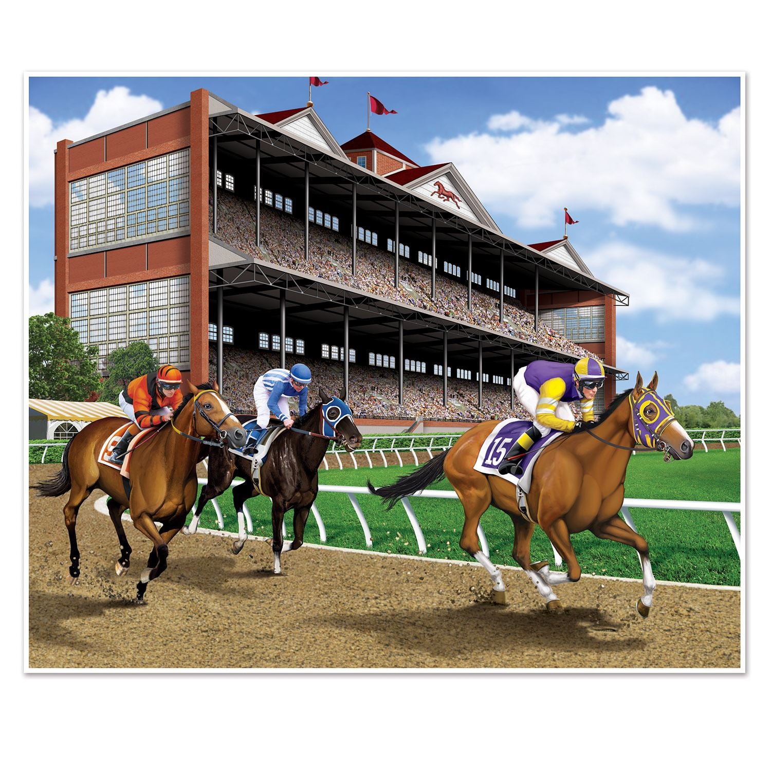 Beistle Horse Racing Photo Op Insta-Mural - Derby Day | Party Supply