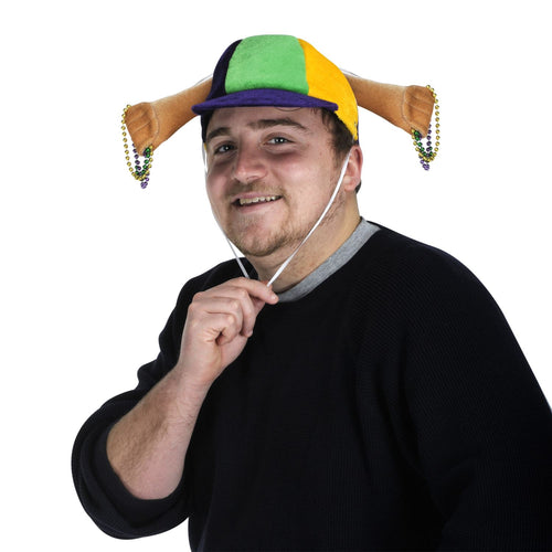 Beistle Plush Mardi Gras Beads Cap | Party Supply | Decoration