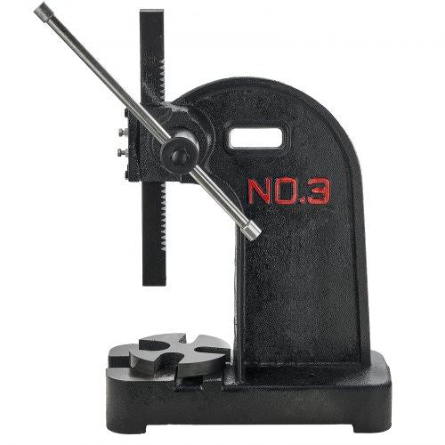 Arbor Press 3 Ton Manual Arbor Press 12.2" Maximum Height Cast Iron Heavy-dut