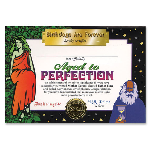Beistle Aged To Perfection Certificate - Over-The-Hill | Party Supply