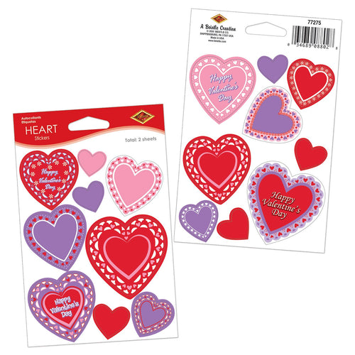 Beistle Heart Stickers - Valentines | Party Supply | Decoration