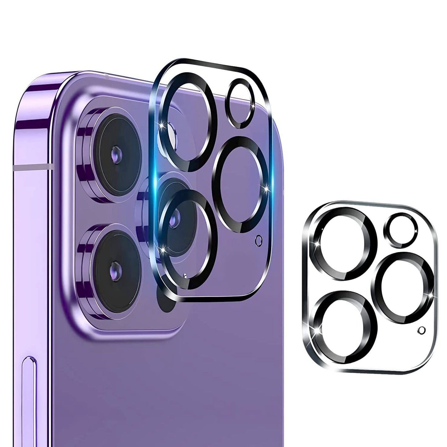 2Packs Ultra HD Camera Lens Protectors 9H Hardness Tempered Glass Camera Le 7622