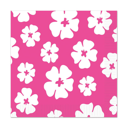 Beistle Hibiscus Beverage Napkins - Luau | Party Supply | Decoration