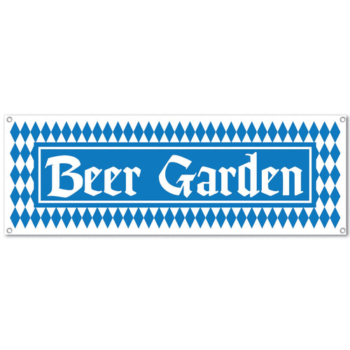 Beistle Beer Garden Sign Banner - Oktoberfest | Party Supply | Decoration