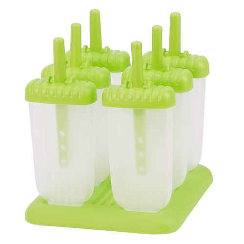 6Pcs Popsicle Molds Reusable Ice Cream DIY Ice Pop Maker Ice Bar Maker Plastic