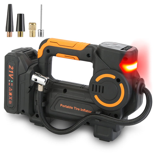 140W 150PSI 21V Battery Powered Tire Inflator Cordless Air Pump Digital Air