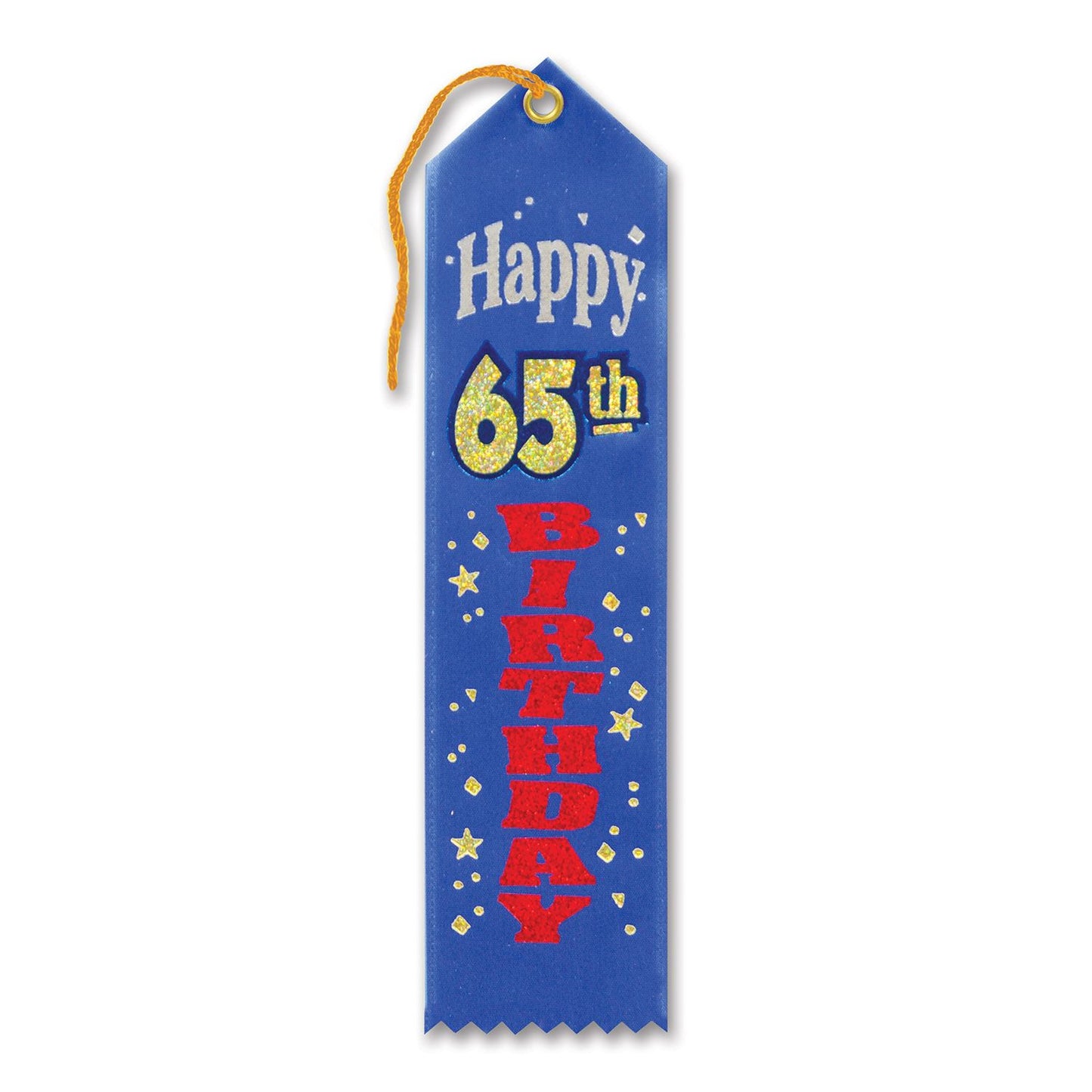 Beistle Happy 65th Birthday Ribbon - Birthday-Age Specific | Party Supply