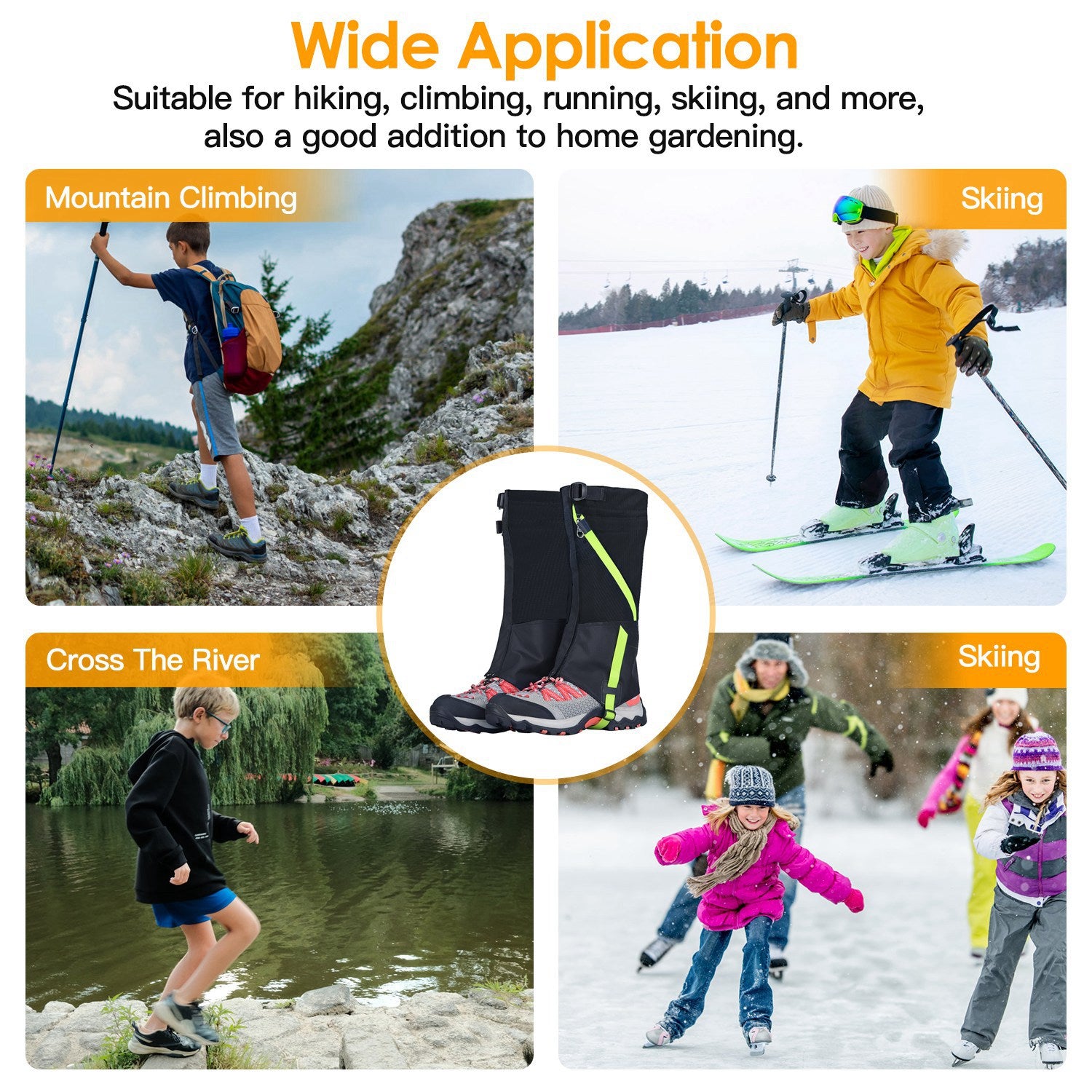 Leg Gaiters Waterproof Snow Boot Gaiters Snow Legging Shoe Gaiters Leg Cover