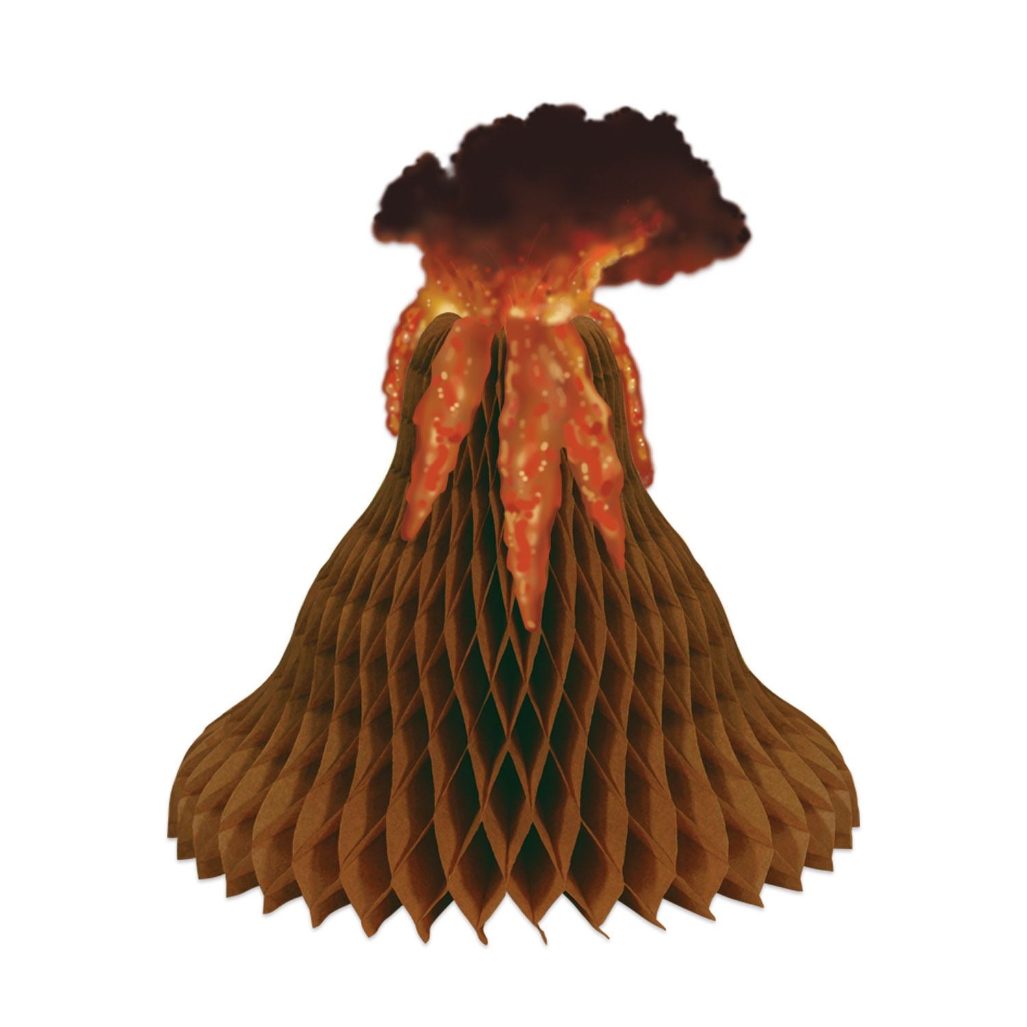 Beistle Tissue Volcano Centerpiece - Dinosaurs | Party Supply | Decoration
