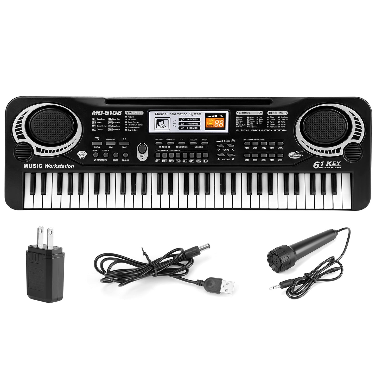 61 Keys Digital Music Electronic Keyboard Electric Piano Musical Instrument