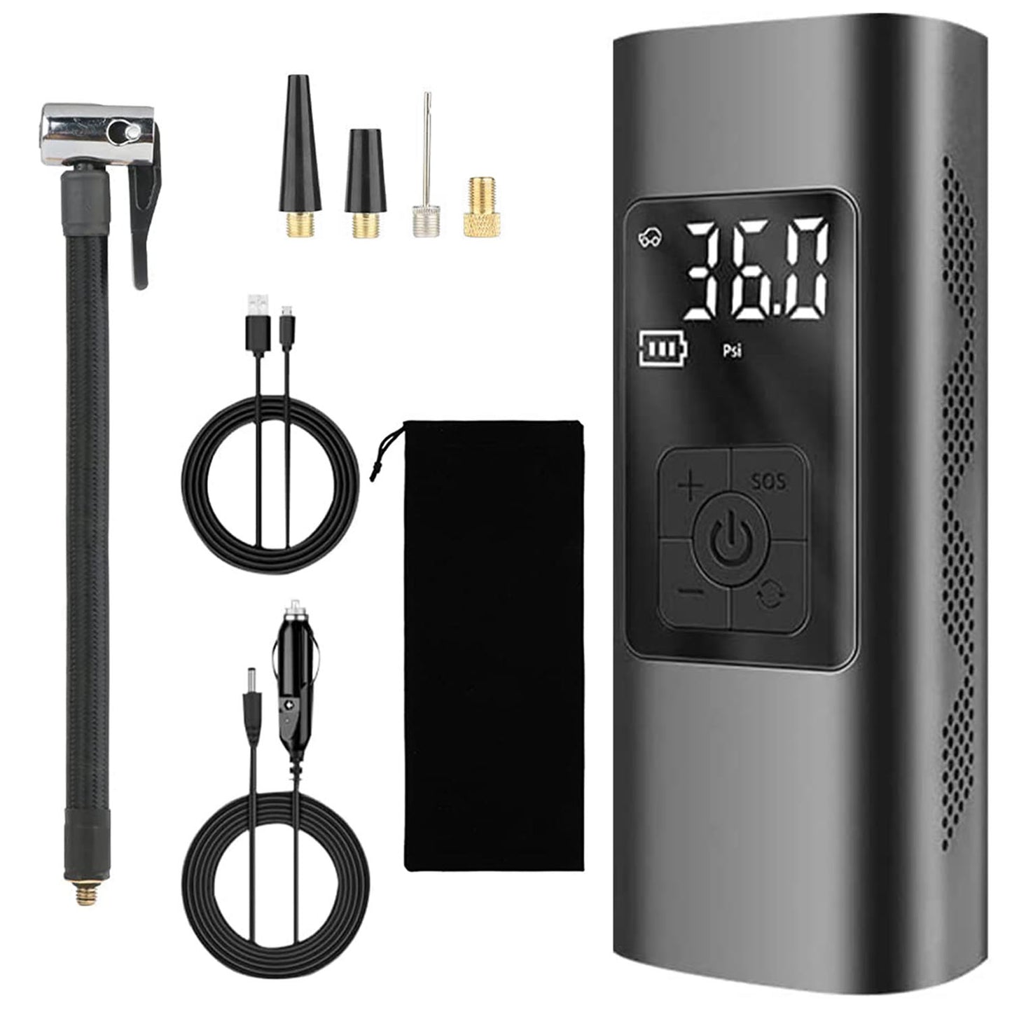 150PSI Cordless Car Tire Pump 6000mAh Rechargeable Tire Inflator Portable Air