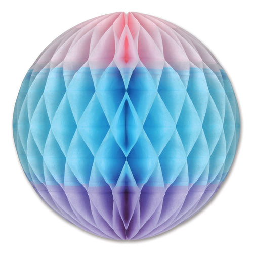 Beistle Pink, Blue, and Lavender Art-Tissue Ball - Baby Shower | Party Supply