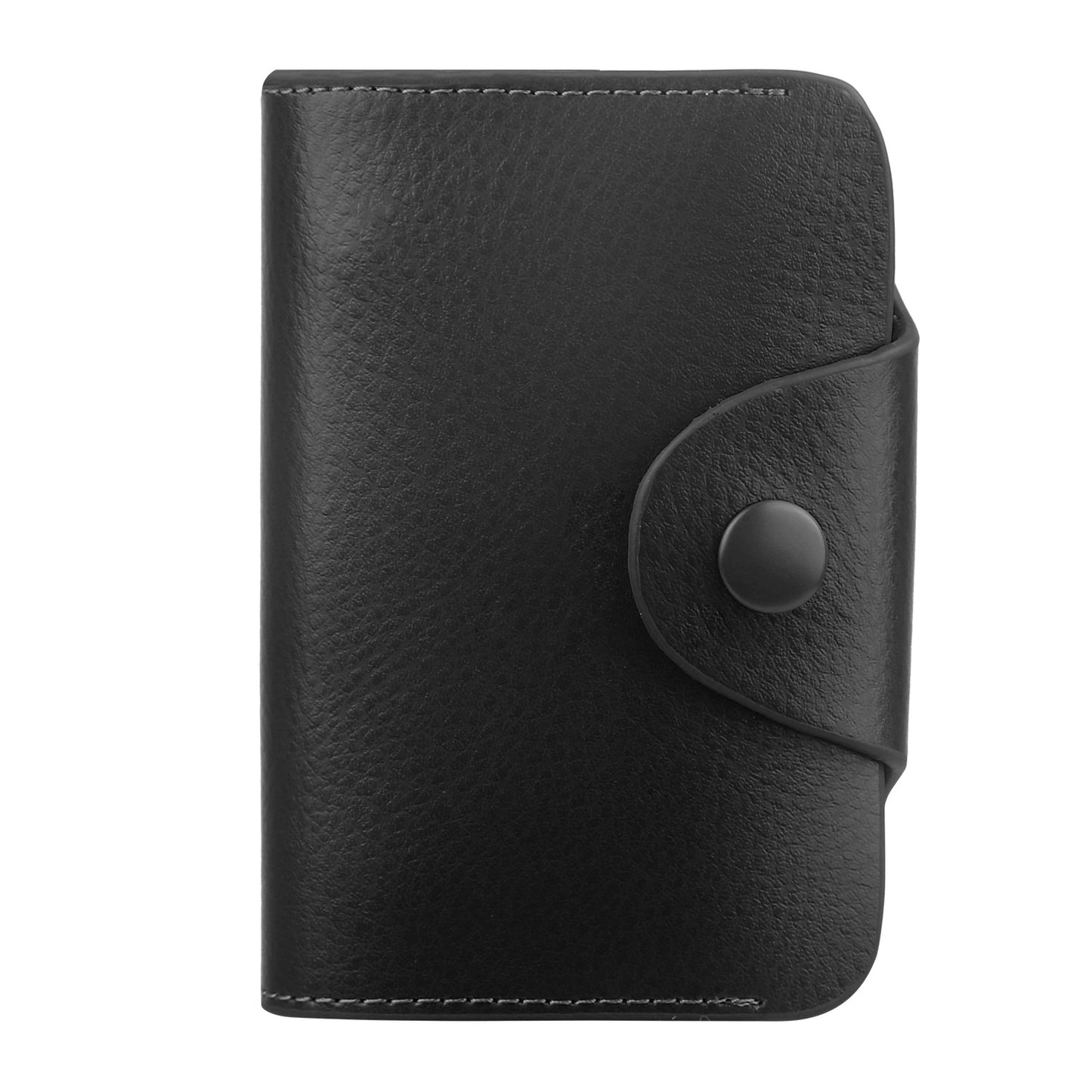 Credit Card Holder Wallet PU Leather Snap Closure Purse Accordion Case with 12