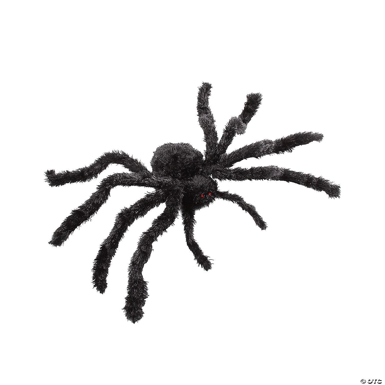 31 1/2" x 7 3/4" Light-Up Animated Walking Fuzzy Spider Halloween Decoration