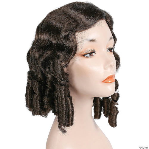 Womens Chestnut Brown 1840s Wig
