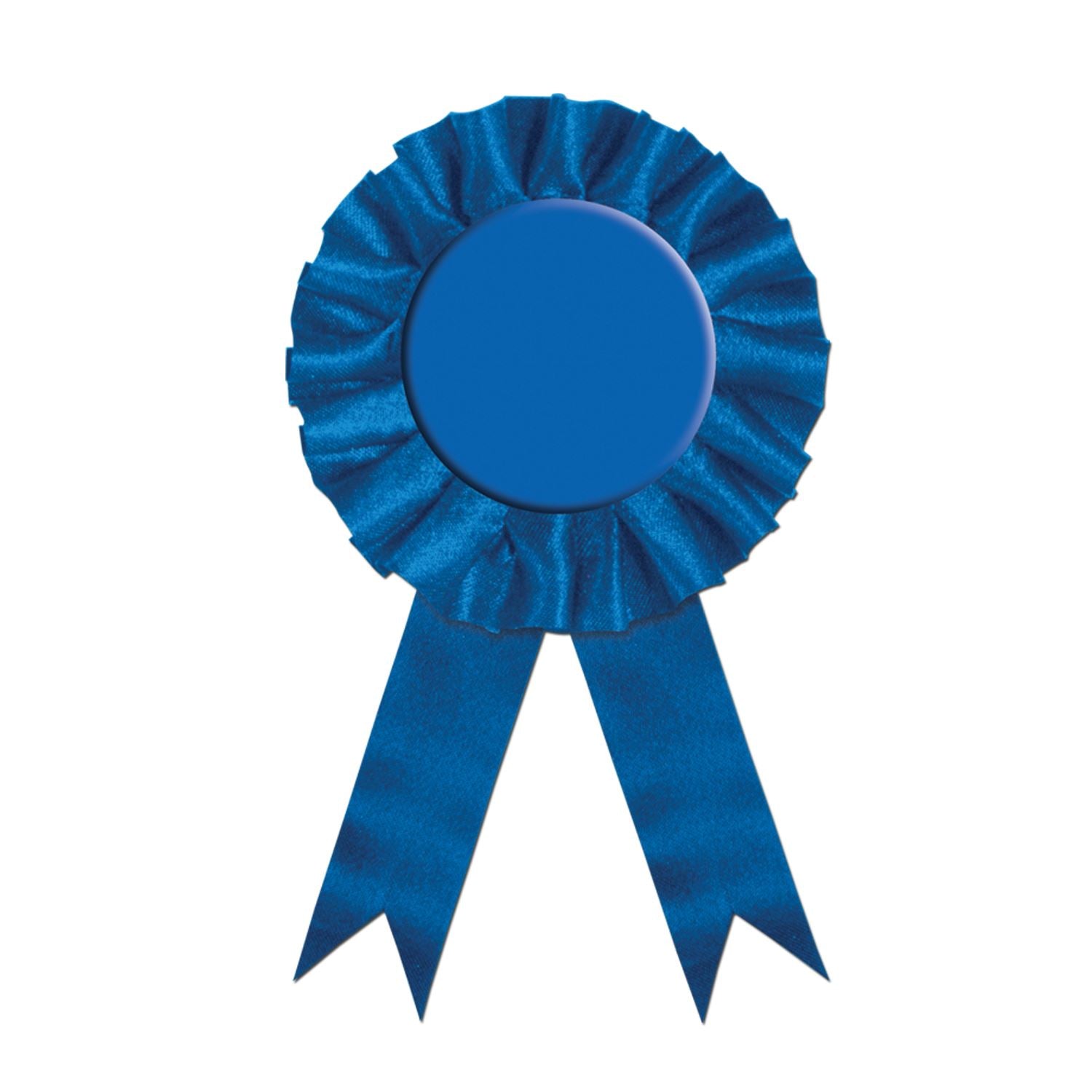 Beistle Blue Rosette Award Ribbon - Derby Day | Party Supply | Decoration