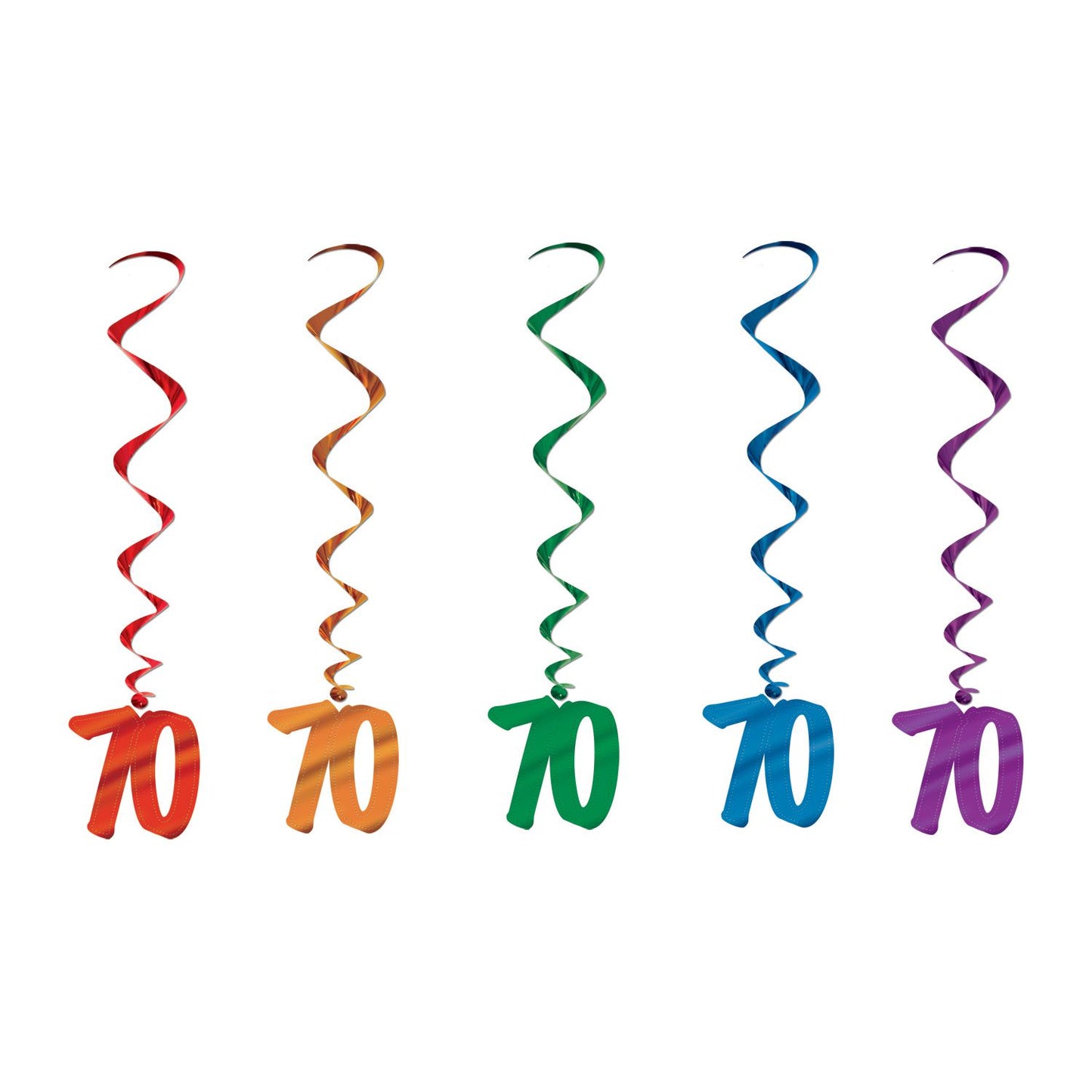 Beistle 70 Hanging Whirls - Birthday-Age Specific | Party Supply | Decoration