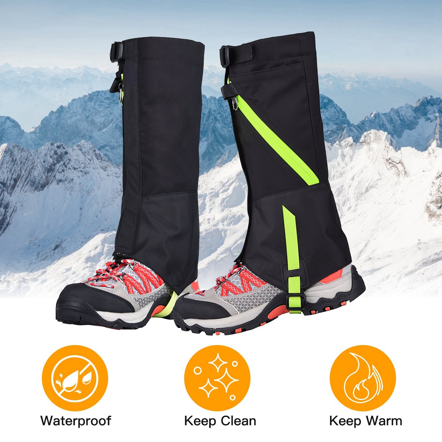 Leg Gaiters Waterproof Snow Boot Gaiters Snow Legging Shoe Gaiters Leg Cover