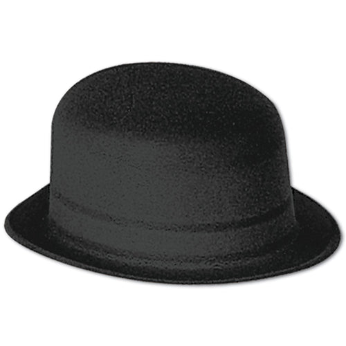 Beistle Black Velour Derby Hat - General Occasion | Party Supply | Decoration