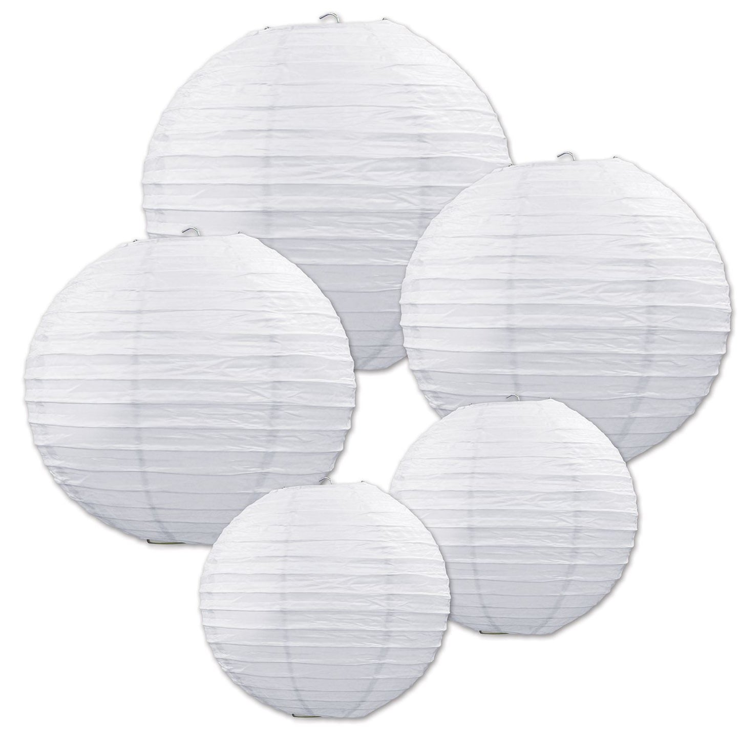 Beistle White Paper Lantern Assortment - Wedding | Party Supply | Decoration