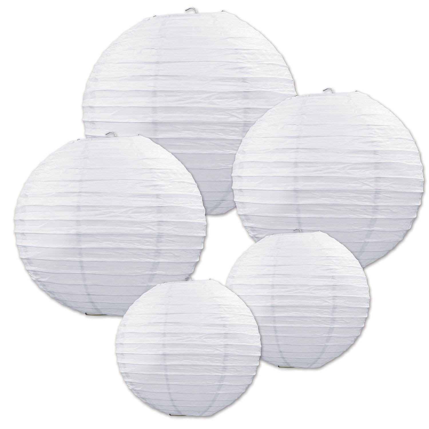Beistle White Paper Lantern Assortment - Wedding | Party Supply | Decoration