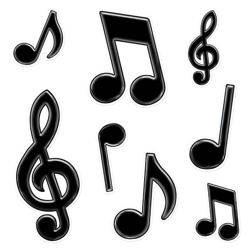 Beistle Music Notes Decals | Party Supply | Decoration