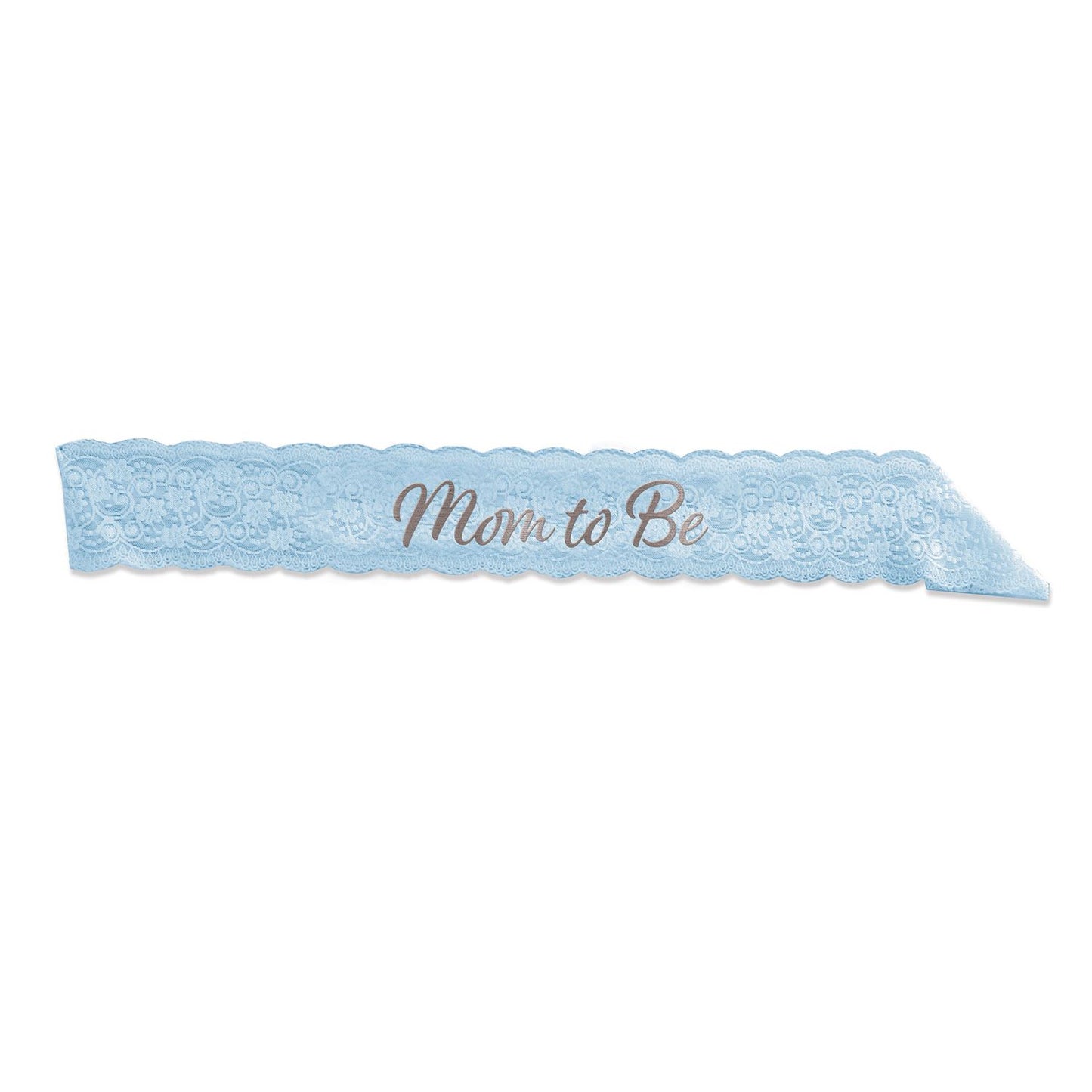 Beistle Mom To Be Lace Sash - Blue - Baby Shower | Party Supply | Decoration