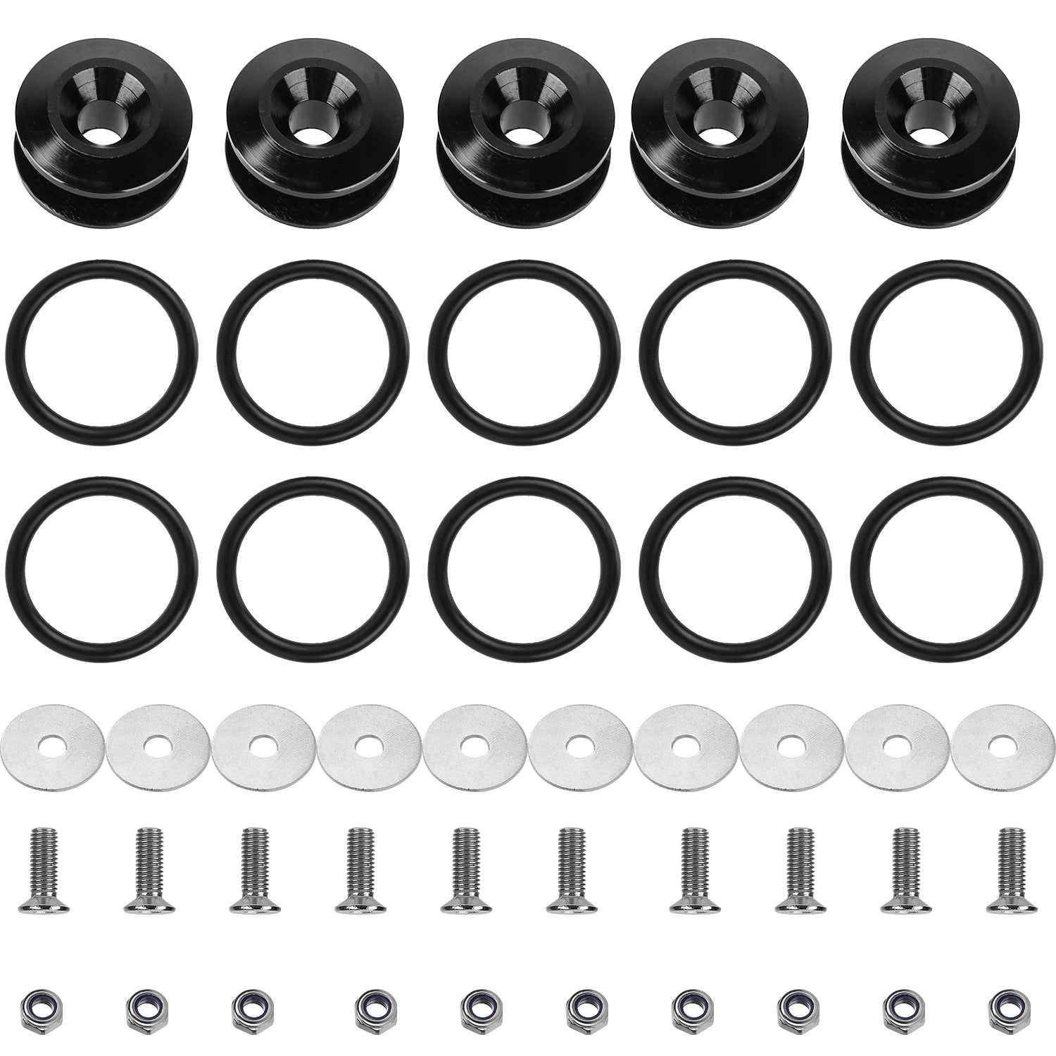 5Set Car Quick Release Bumper Fasteners Front Rear Bumper Holders Trunk Fender