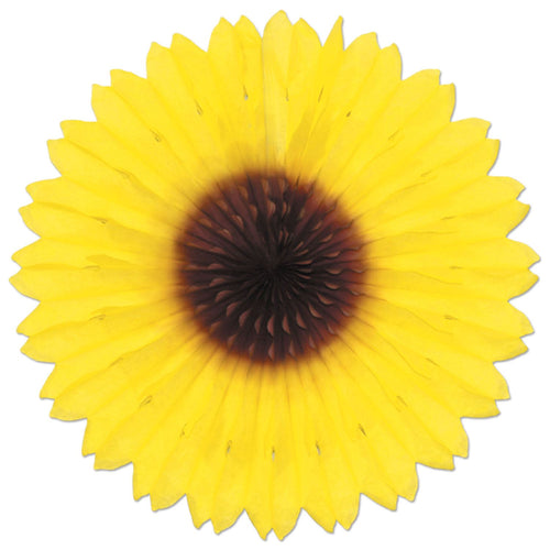Beistle Sunflower Tissue Fan - Spring/Summer | Party Supply | Decoration