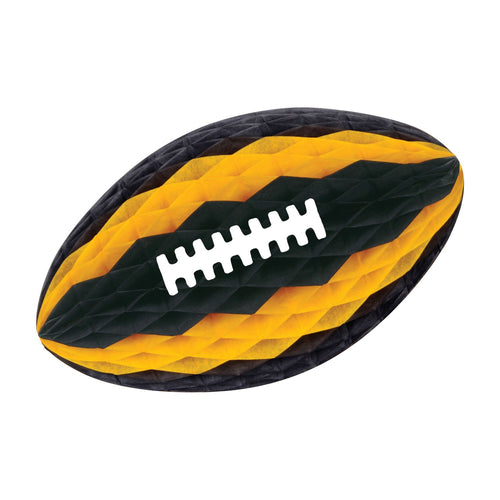 Beistle Black and Golden Yellow Tissue Football | Party Supply | Decoration