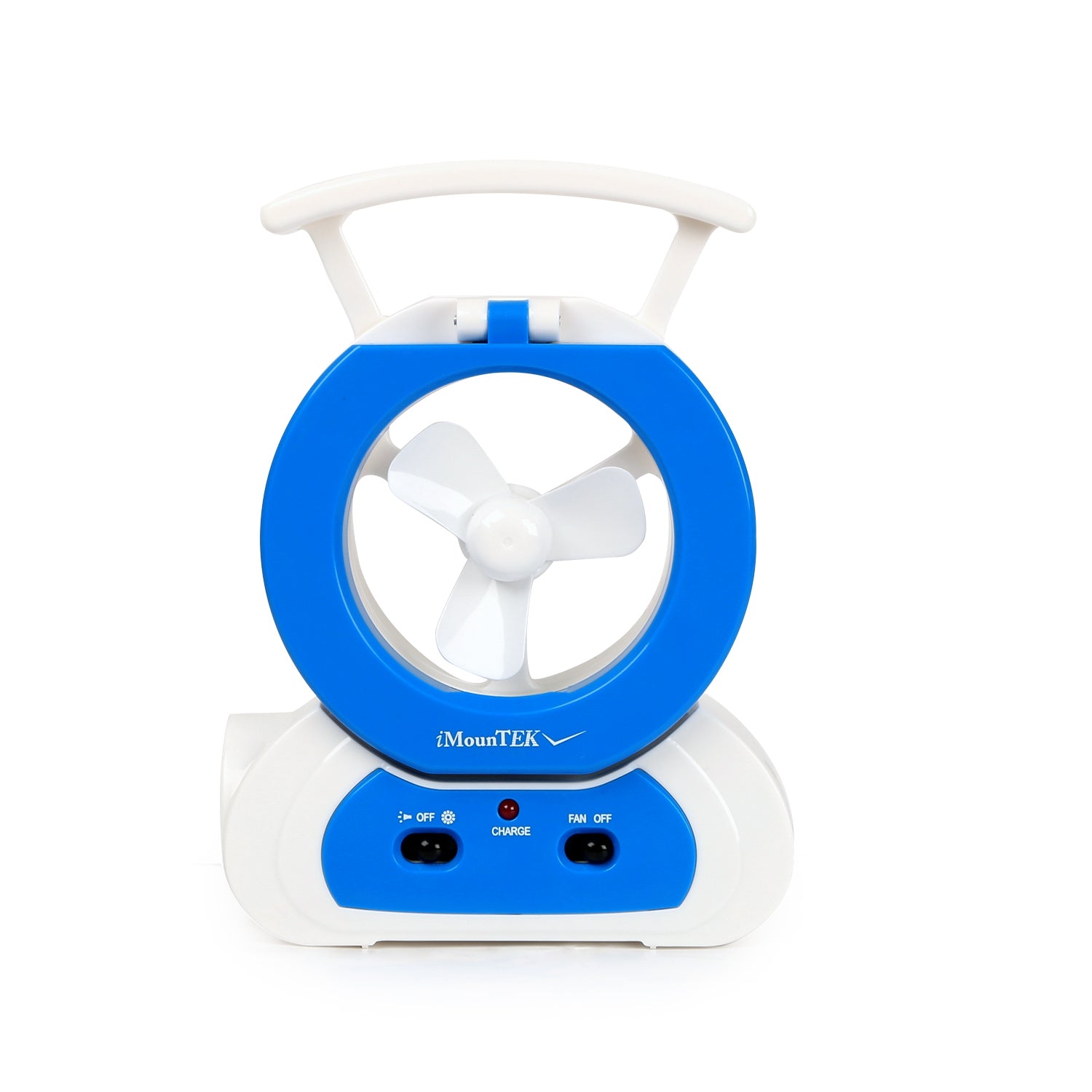 Desk Cooling Fan w/180°Adjustable LED Lamp Baby Stroller Fan Emergency