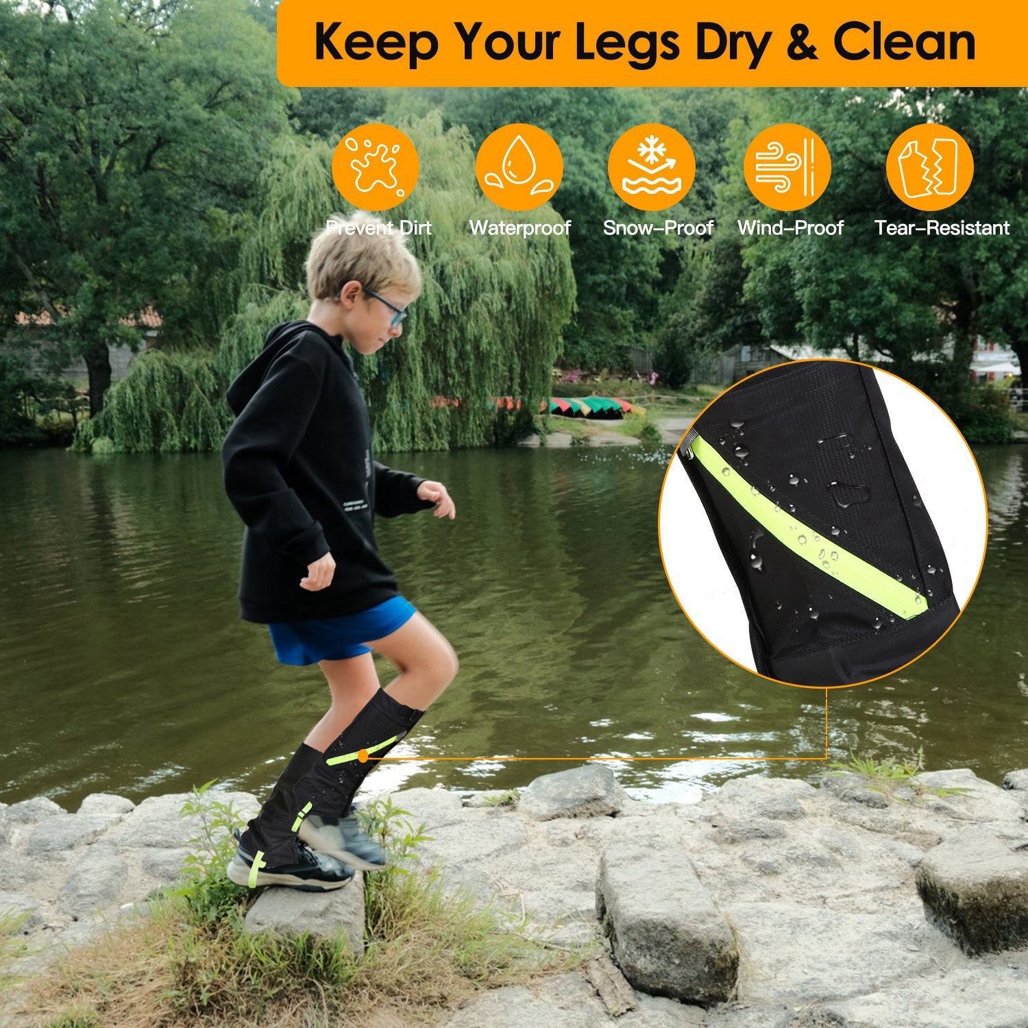 Leg Gaiters Waterproof Snow Boot Gaiters Snow Legging Shoe Gaiters Leg Cover