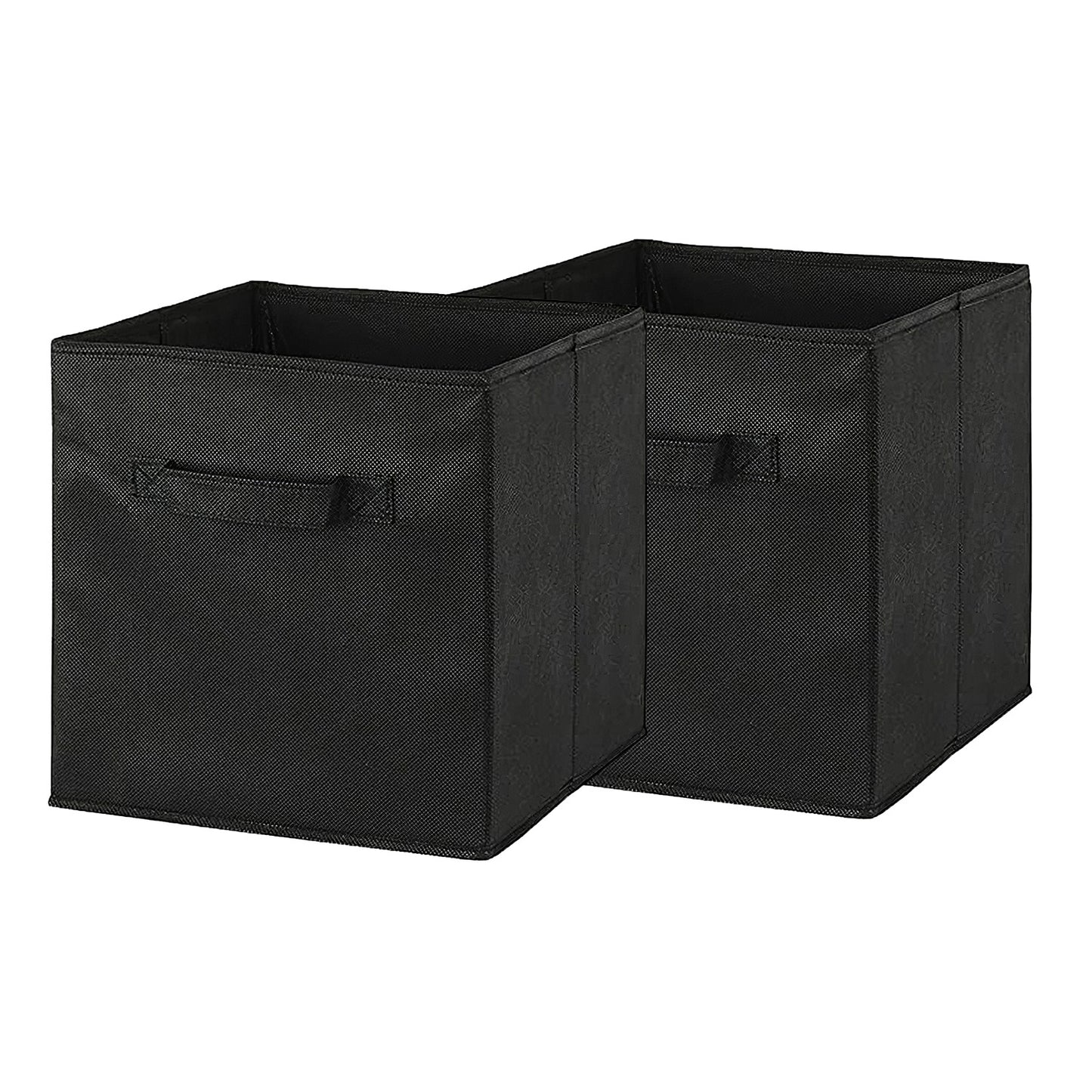 2 Sets Storage Bin Non-Woven Fabric Cube Organizer with Handle Foldable Cube