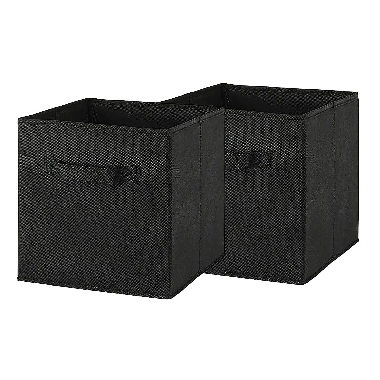 2 Sets Storage Bin Non-Woven Fabric Cube Organizer with Handle Foldable Cube