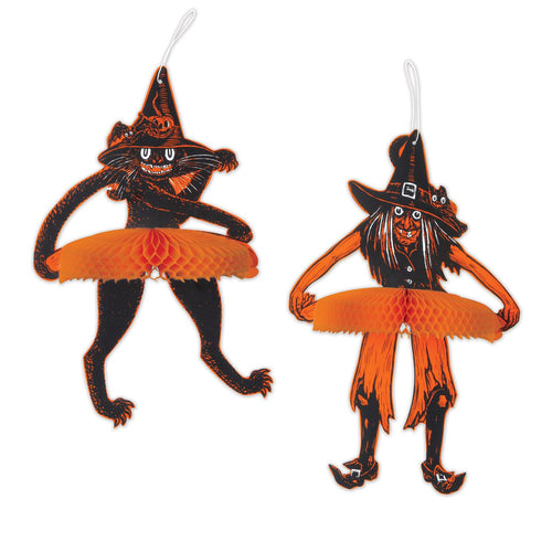 Beistle Vintage Halloween Tango Witch & Cat - Halloween-Vintage | Party Supply
