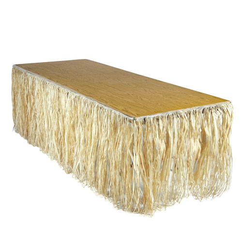 Beistle Raffia Tropical Table Skirting - Luau | Party Supply | Decoration