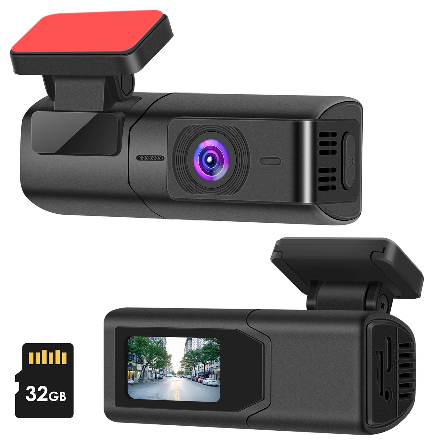 2K HD Front Dash Cam For Car With IPS Screen Night Vision Loop Recording