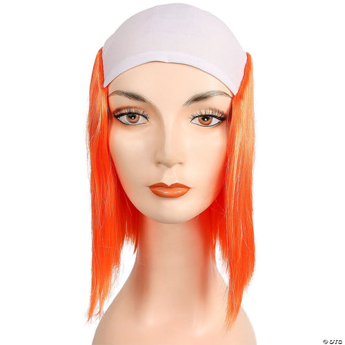 Bald Straight Clown Wig | Orange