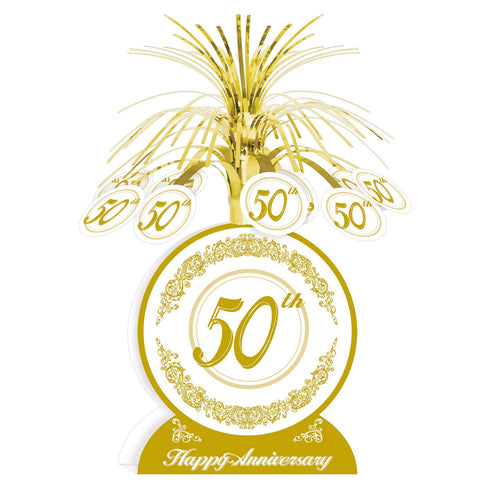 Beistle 50th Anniversary Centerpiece | Party Supply | Decoration