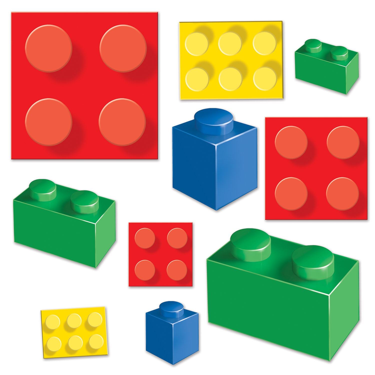 Beistle Building Blocks Cutouts | Party Supply | Decoration