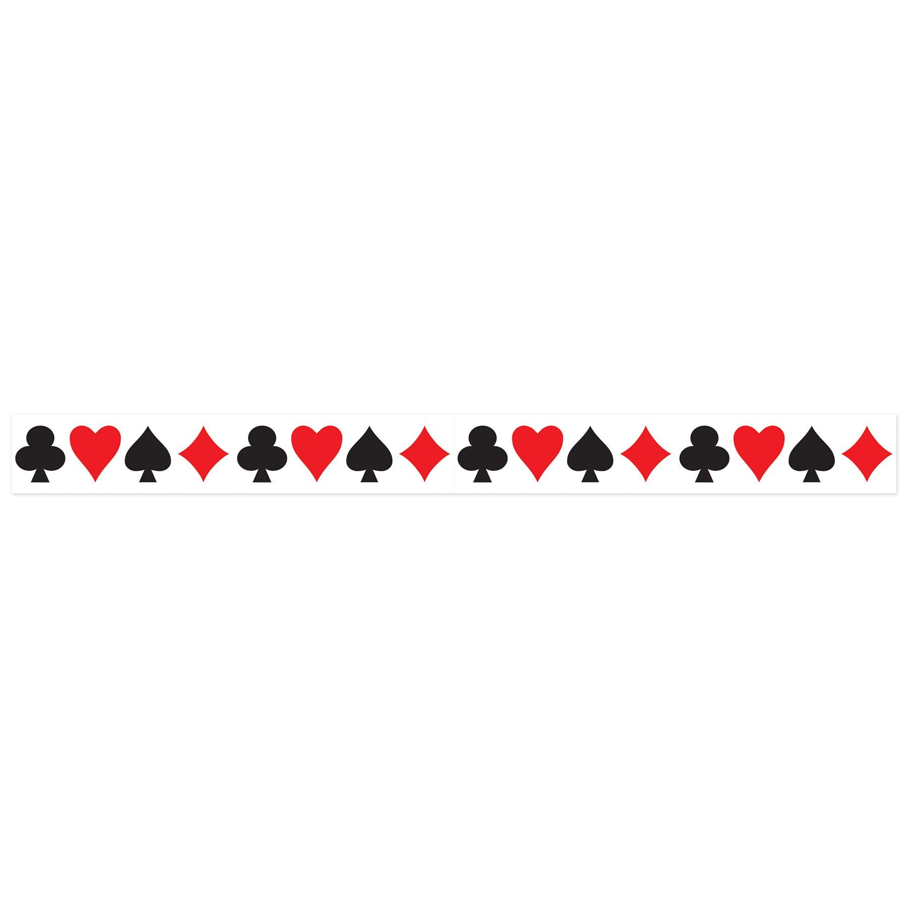 Beistle Card Suit Party Tape - Casino | Party Supply | Decoration