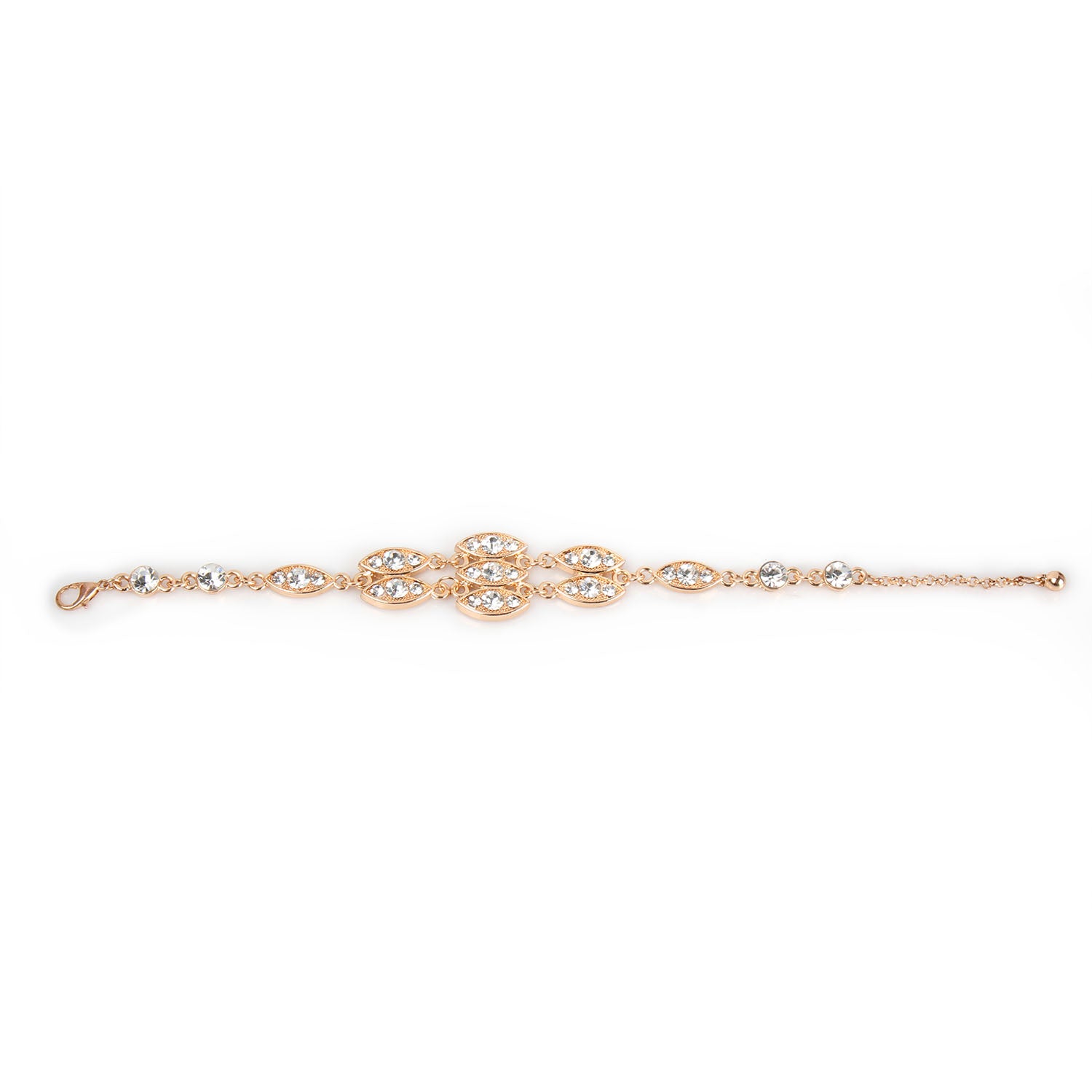 Noble Burnished Gold Bling Rhinestone Bracelet Apparel & Jewelry Retro Wristband