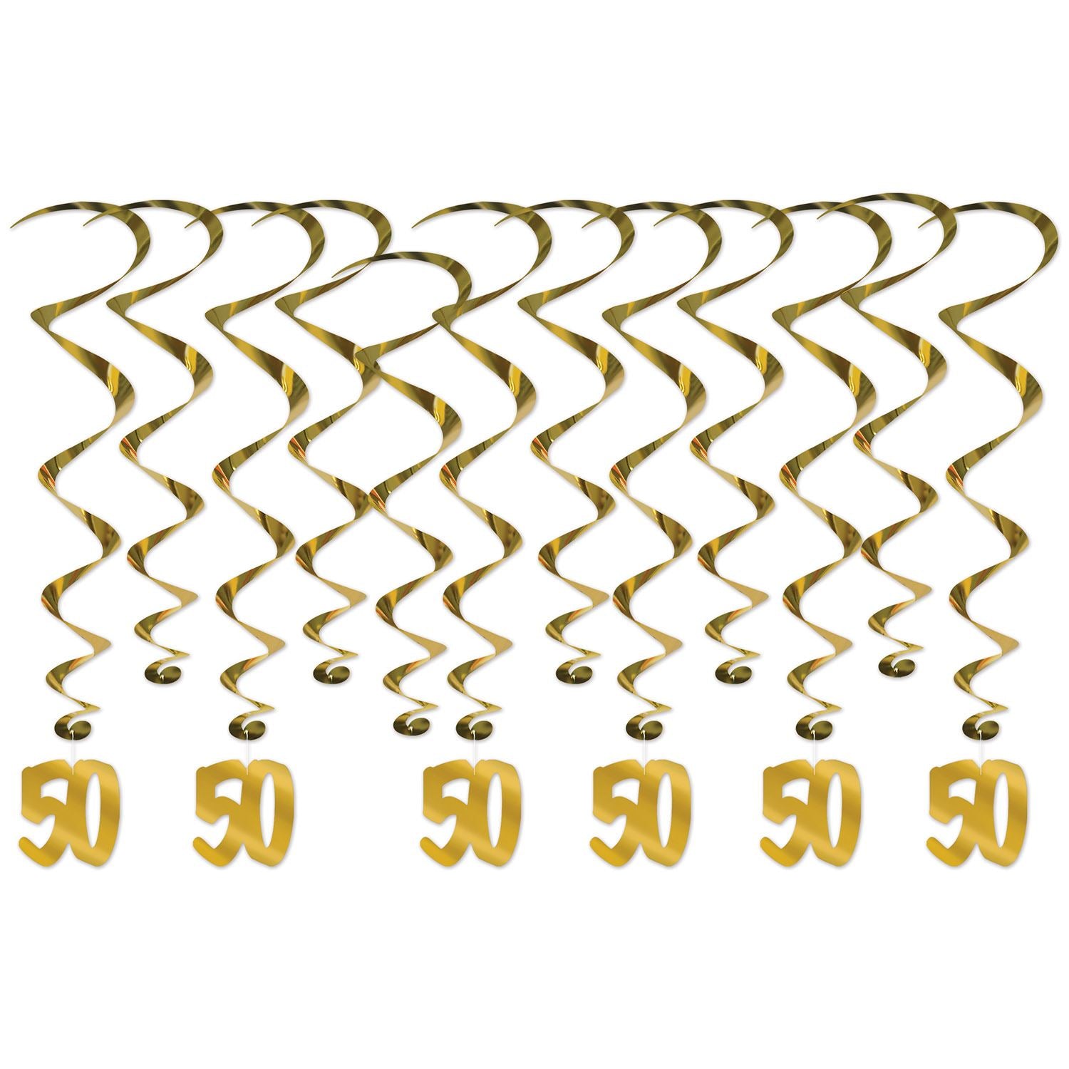 Beistle 50th Anniversary Whirls | Party Supply | Decoration