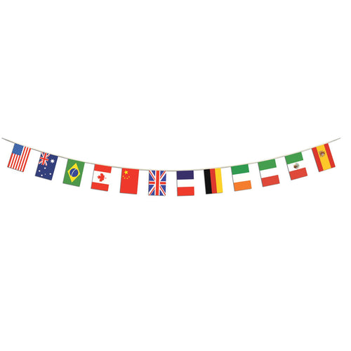 Beistle International Flag Pennant Banner - 14 Feet Long | Party Supply