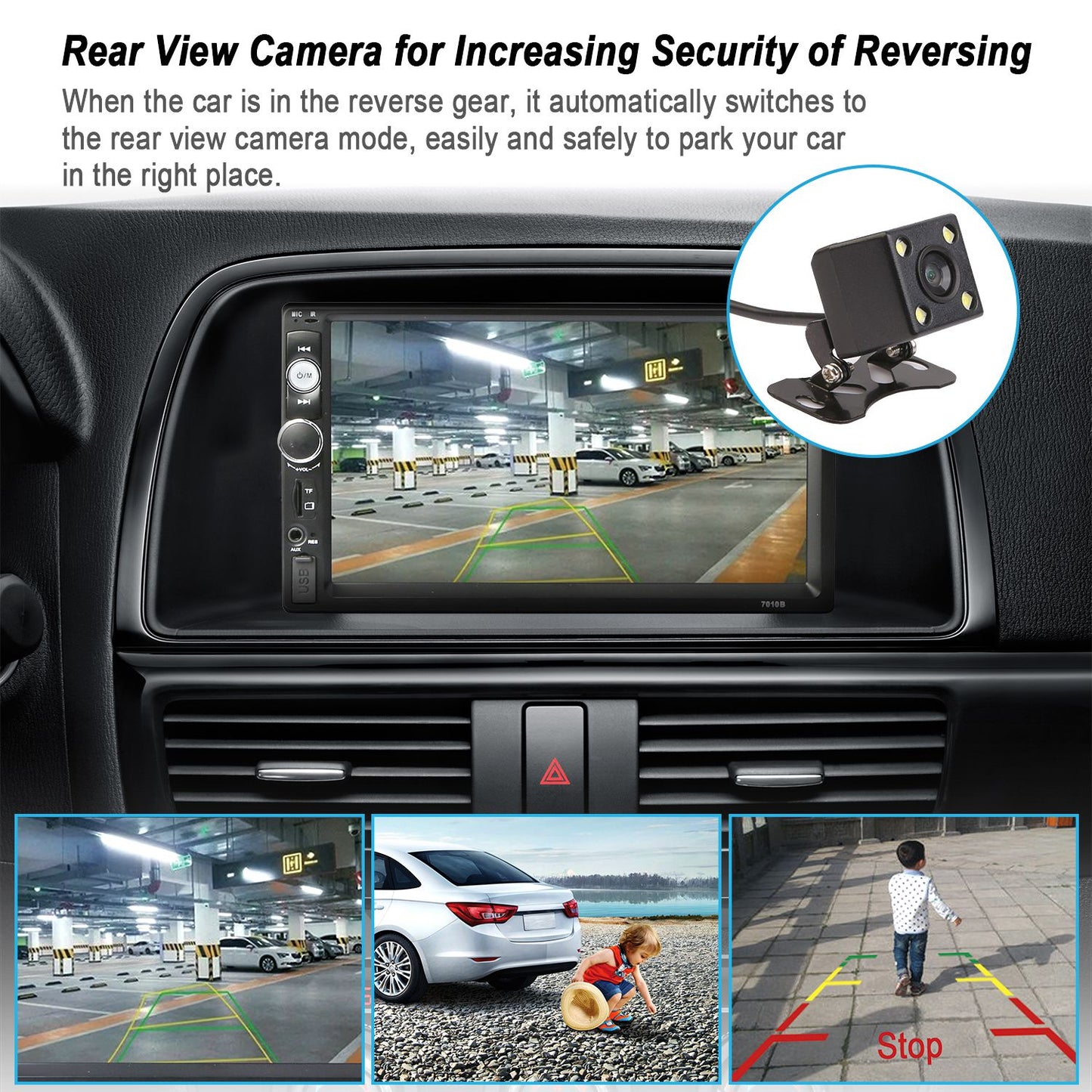 iMounTEK 7 Inches Universal Wireless Car MP5 Player 1080P Video Player Stereo