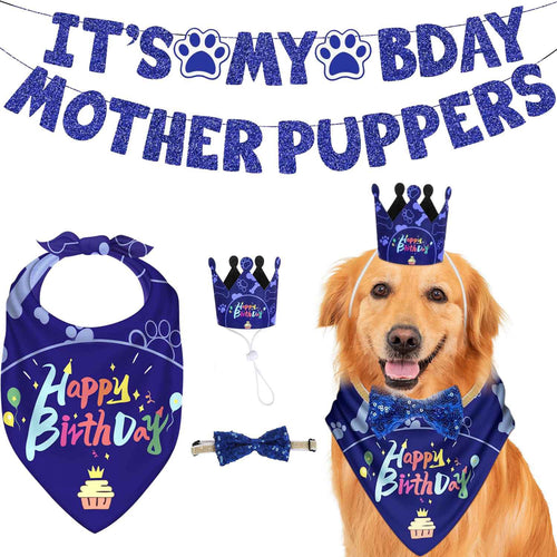 Dog Birthday Bandana Hat Set Dog Birthday Party Supplies Cute Dog Birthday