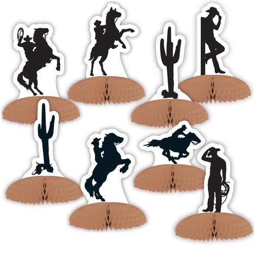 Beistle Western Silhouette Mini Centerpieces | Party Supply | Decoration